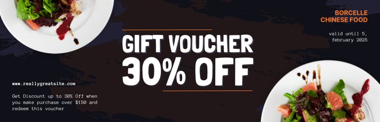 Blue Modern Food Discount Coupon