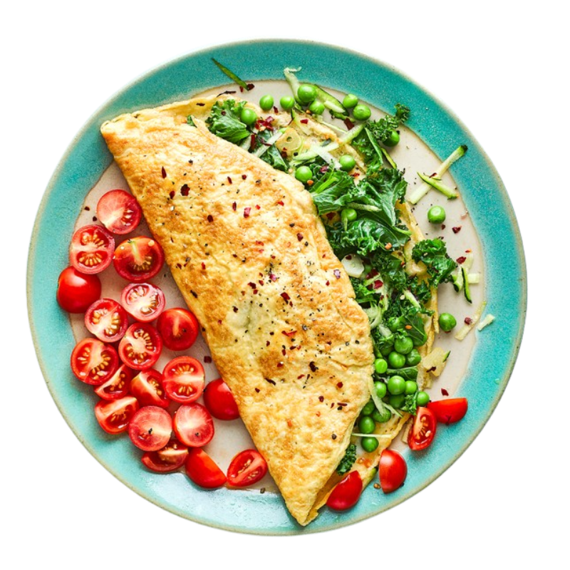 Backyard egg vegetable Omelette